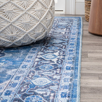 Maris Ornate Medallion Washable Area Rug